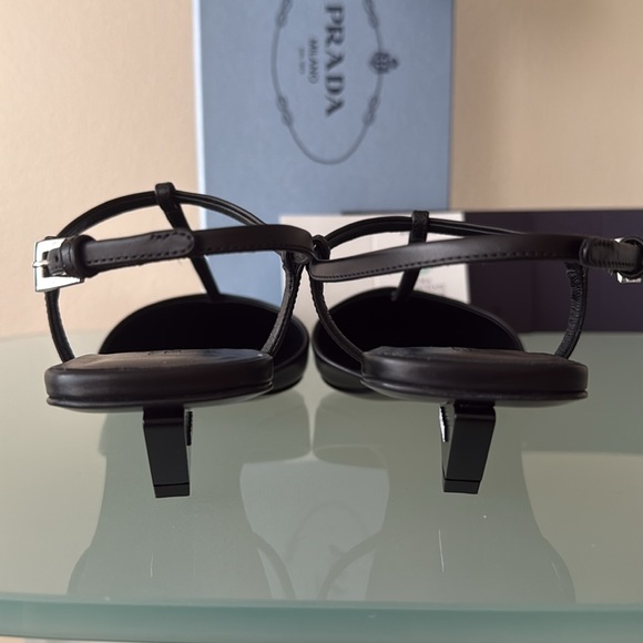 NIB PRADA Modellerie Pointed toe kitten Heel Slingback PUMP/shoes 8-8.5 US/38.5 - Picture 4 of 16